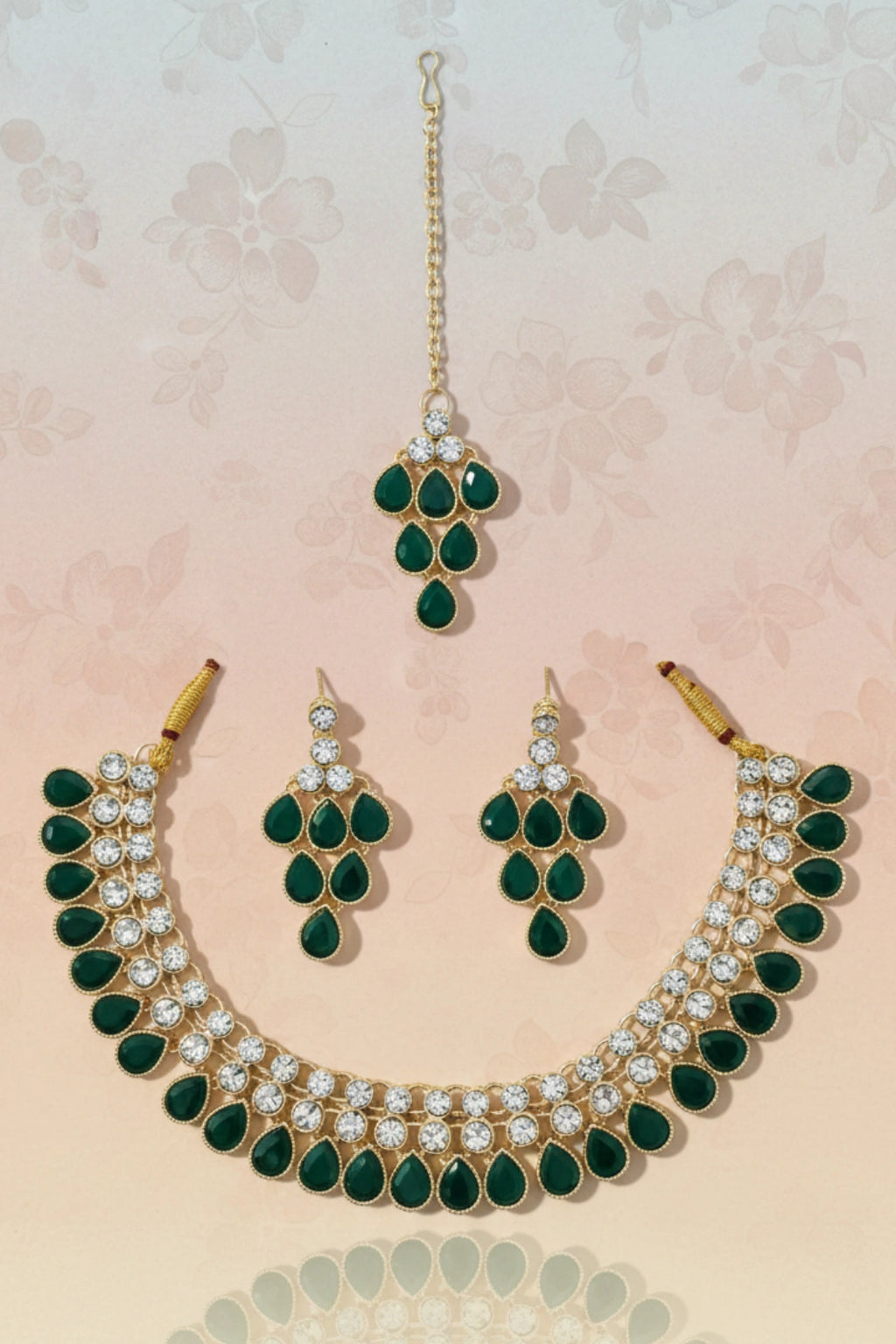 (NL-13) Royal Teardrop Kundan Necklace Set