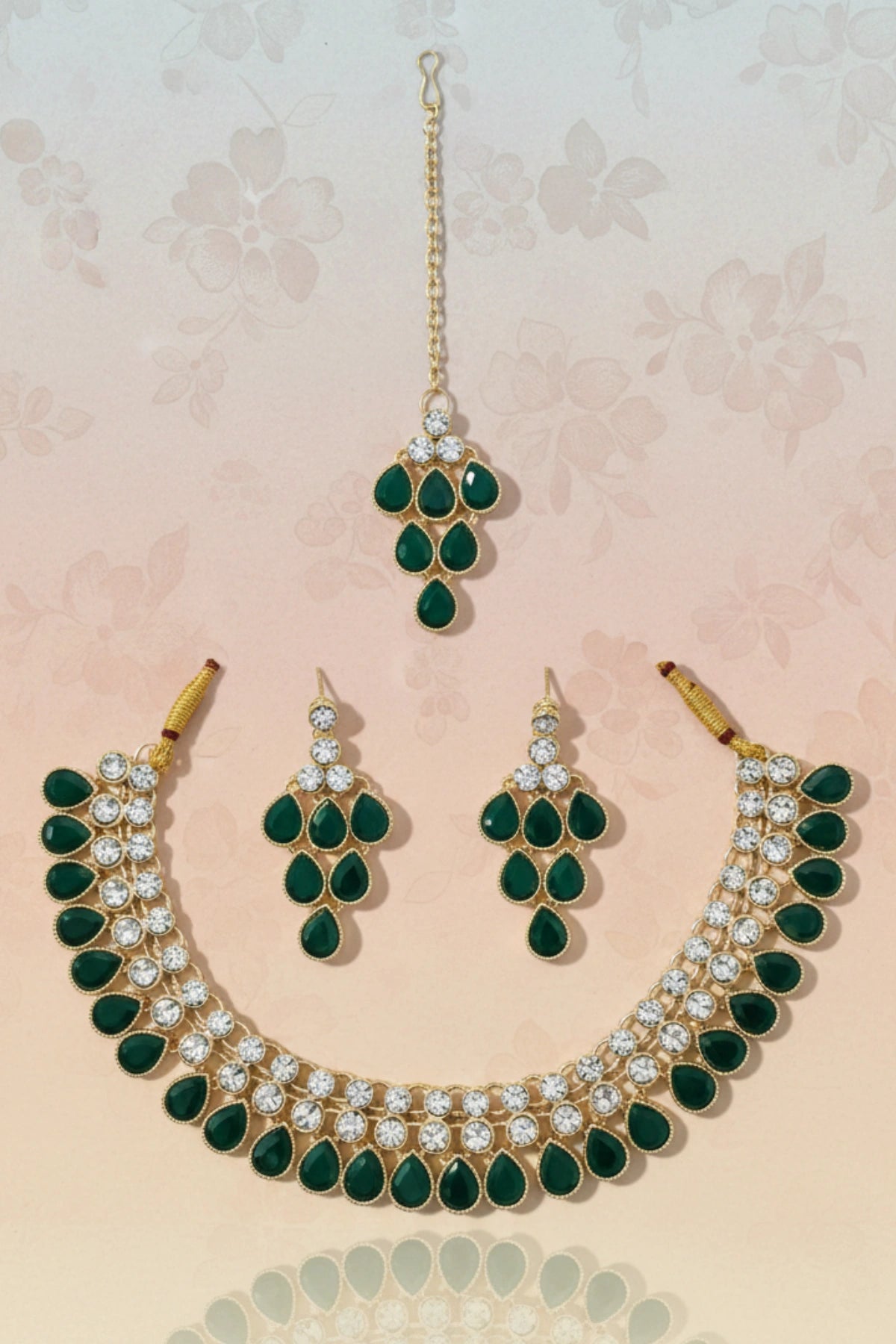 (NL-13) Royal Teardrop Kundan Necklace Set