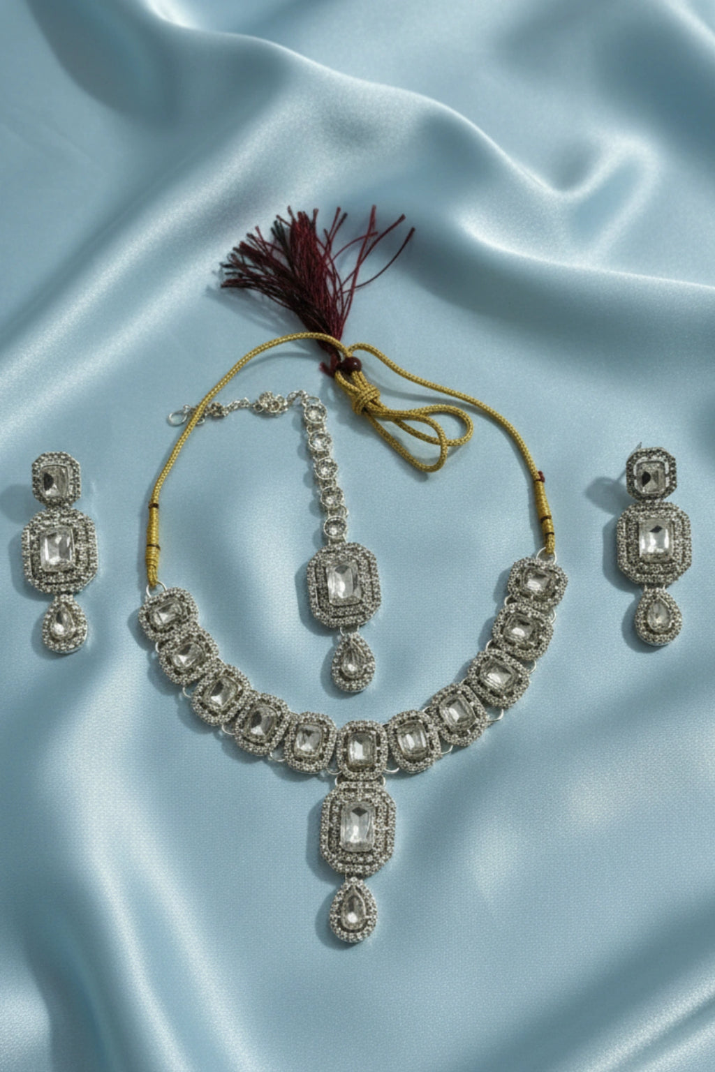 (NL-11) Royal Radiance Kundan Necklace Set with Stones