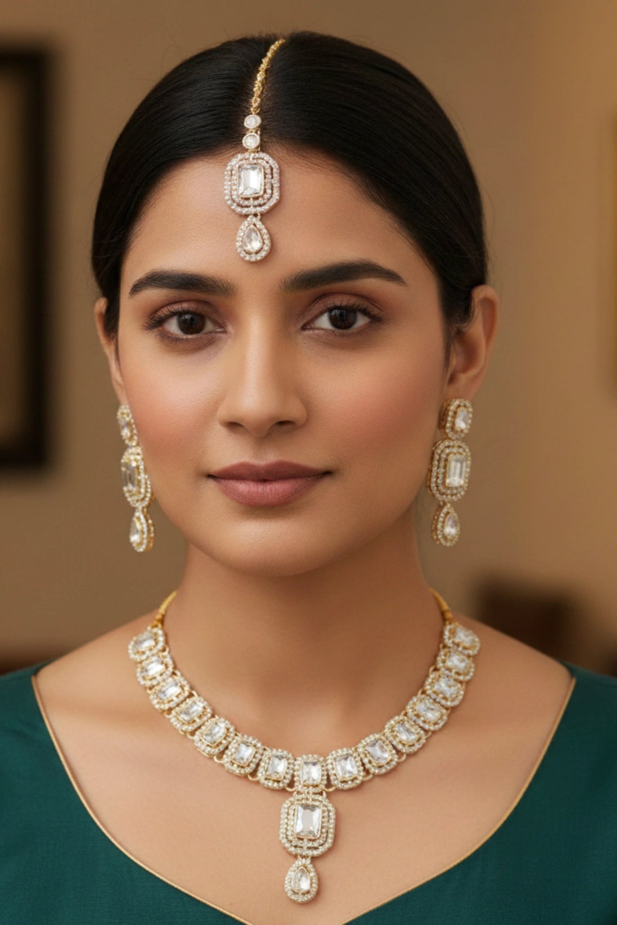 (NL-11) Royal Radiance Kundan Necklace Set with Stones