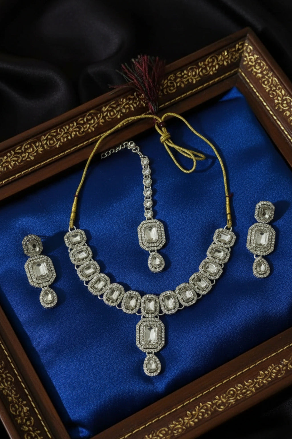 (NL-11) Royal Radiance Kundan Necklace Set with Stones