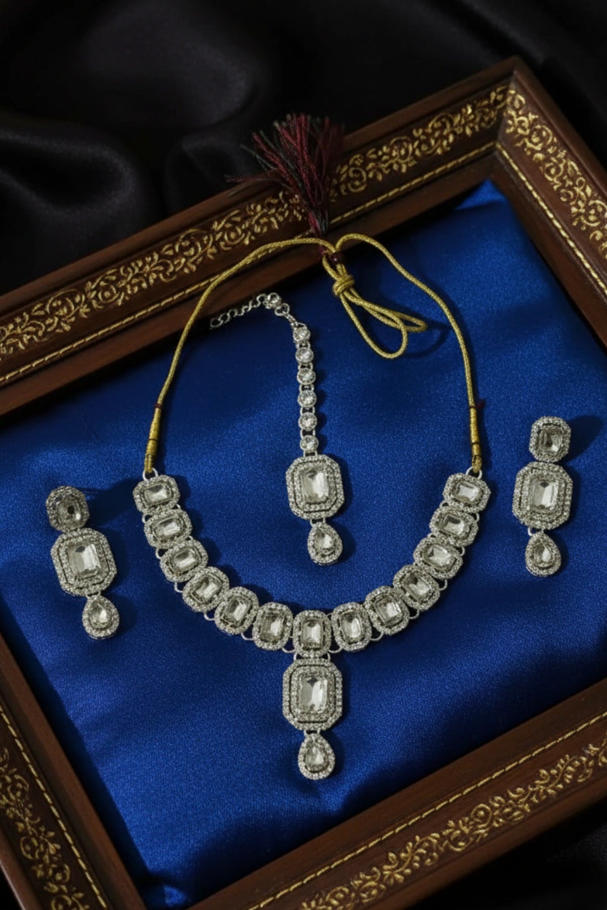 (NL-11) Royal Radiance Kundan Necklace Set with Stones