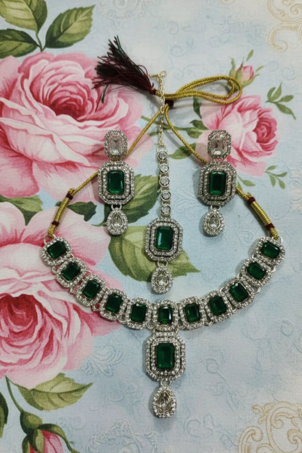 (NL-11) Royal Radiance Kundan Necklace Set with Stones