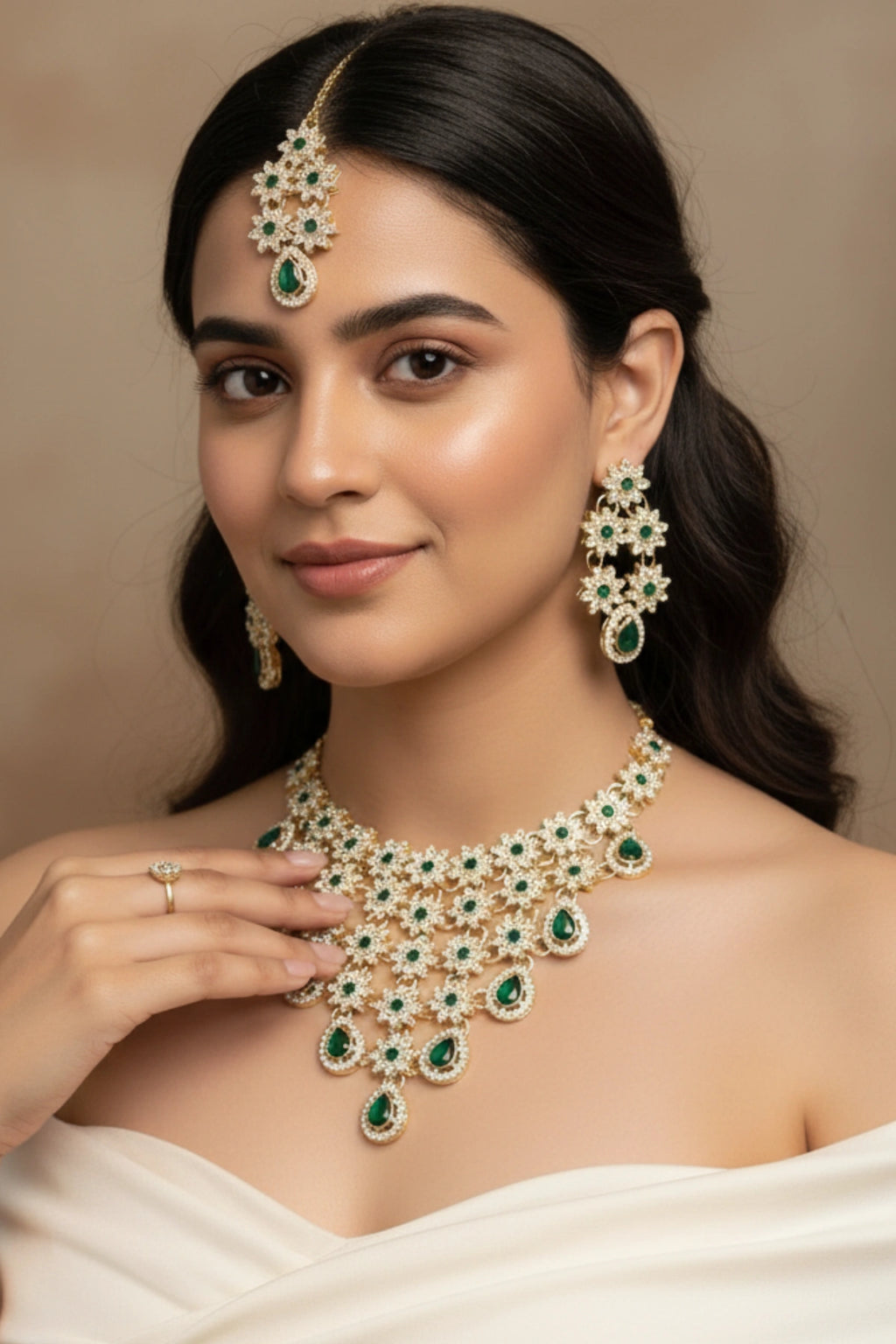 (NL-12) Grace Layered Stone Necklace Set