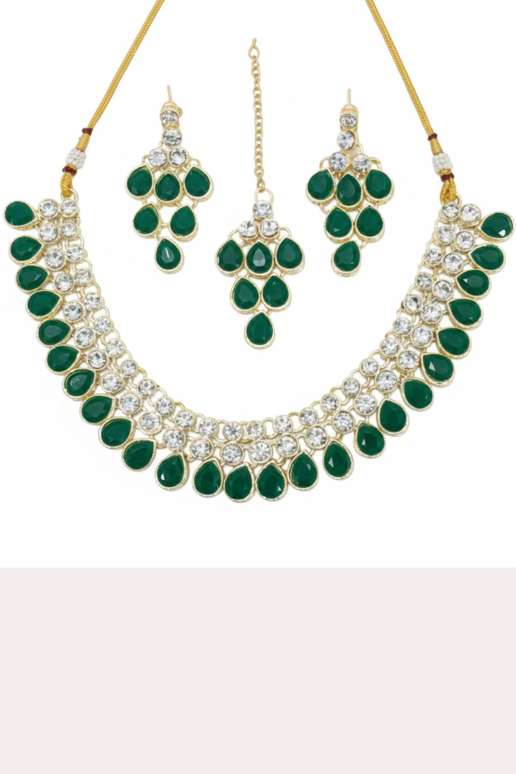 (NL-13) Royal Teardrop Kundan Necklace Set
