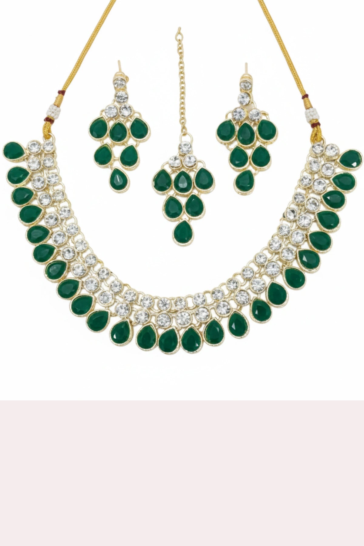 (NL-13) Royal Teardrop Kundan Necklace Set
