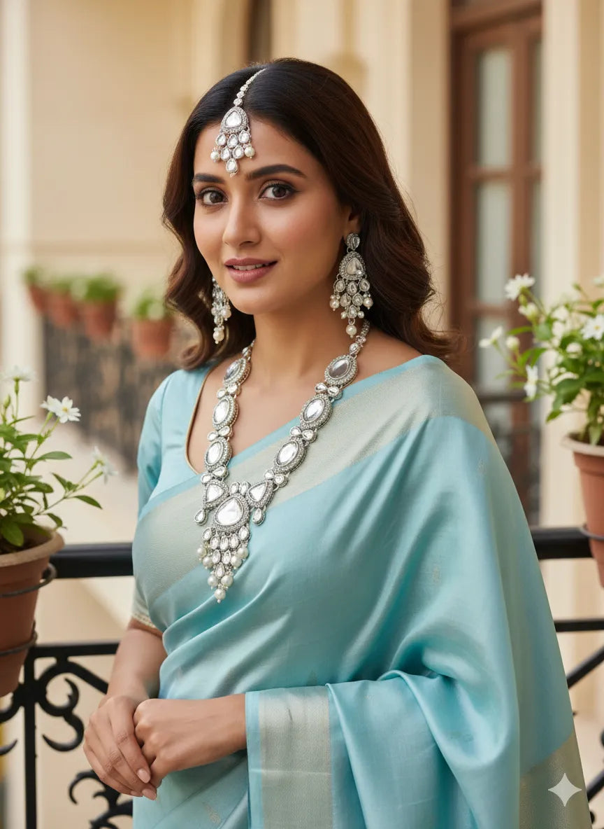 Royal Radiance Stone and Pearl Necklace Set