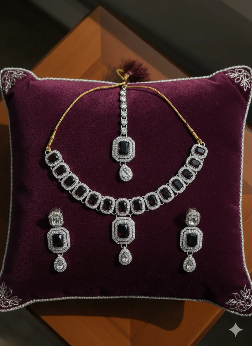 Royal Radiance Kundan Necklace Set with Stones