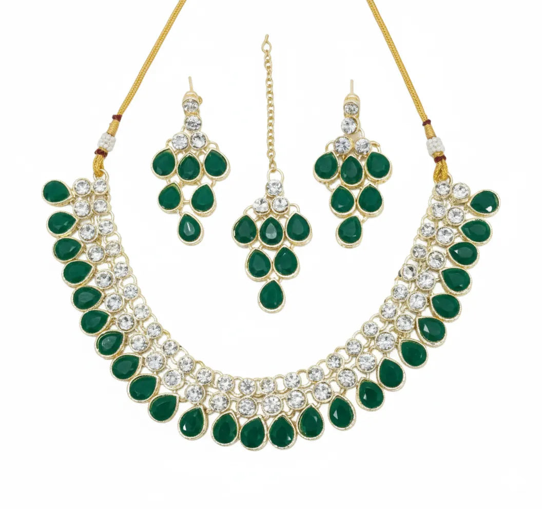 Royal Teardrop Kundan Necklace Set