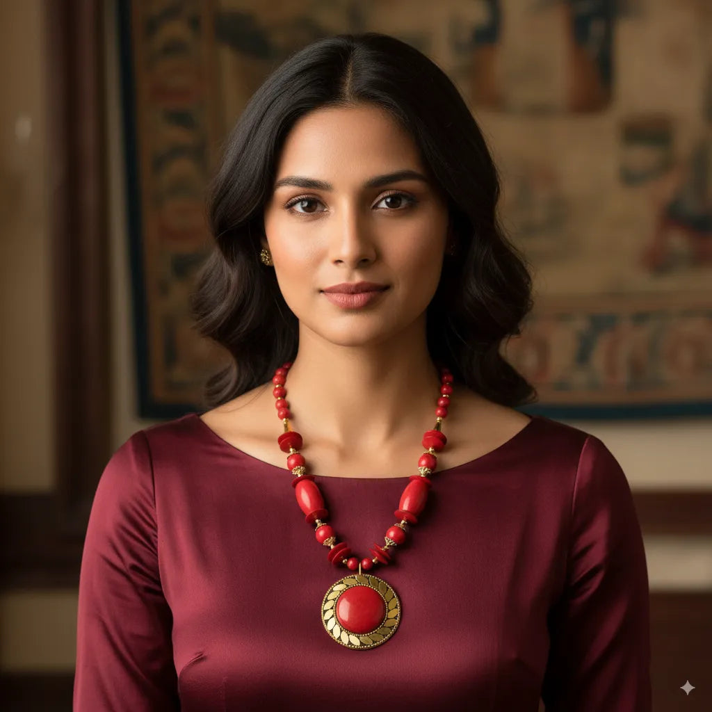 Radiant Grace Beaded Statement Necklace Set