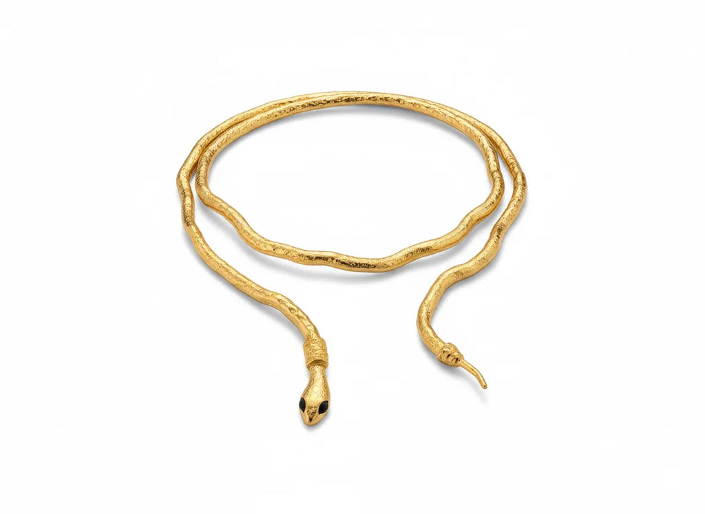 Golden Serpent Wrap Necklace – Bold & Luxe Statement