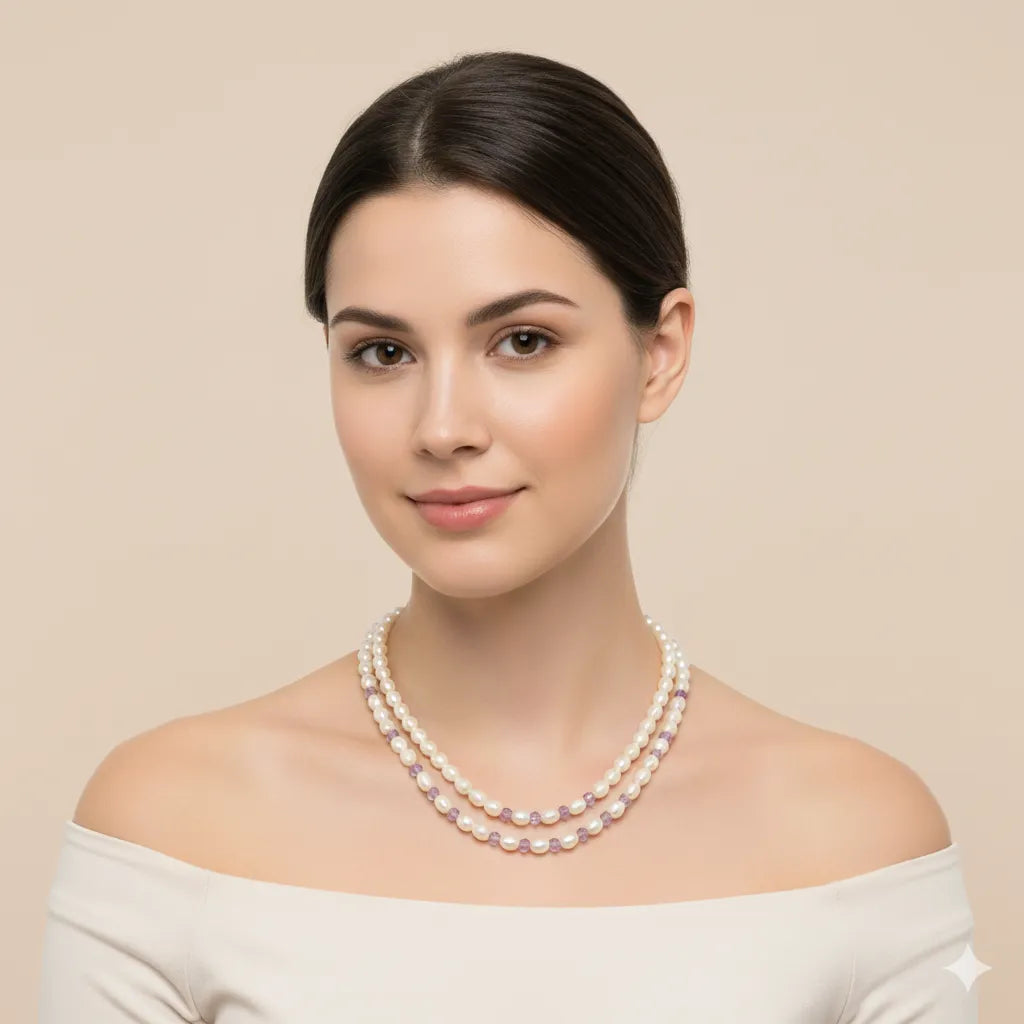Radiant Grace Dual-Layer Pearl Necklace
