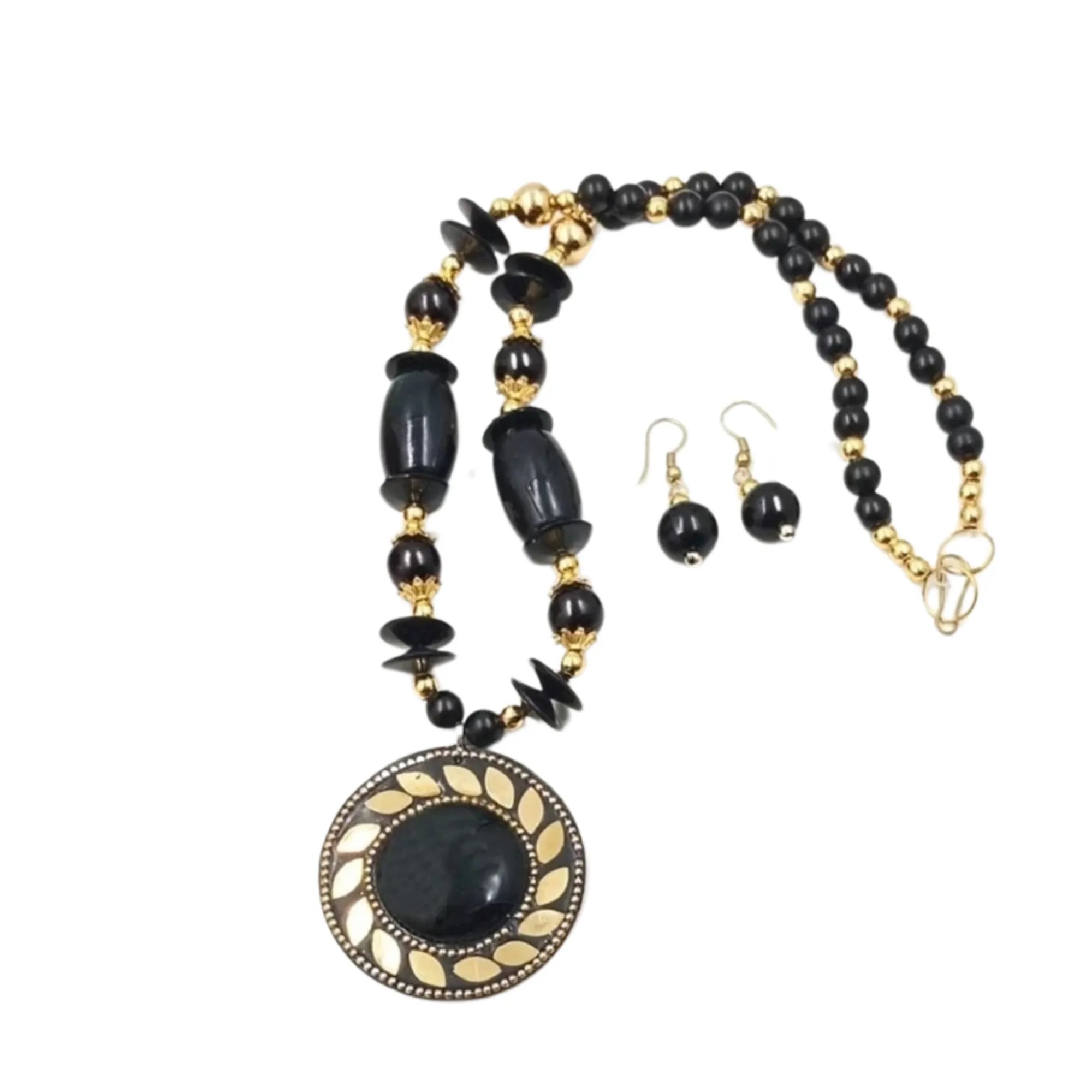 Radiant Grace Beaded Statement Necklace Set