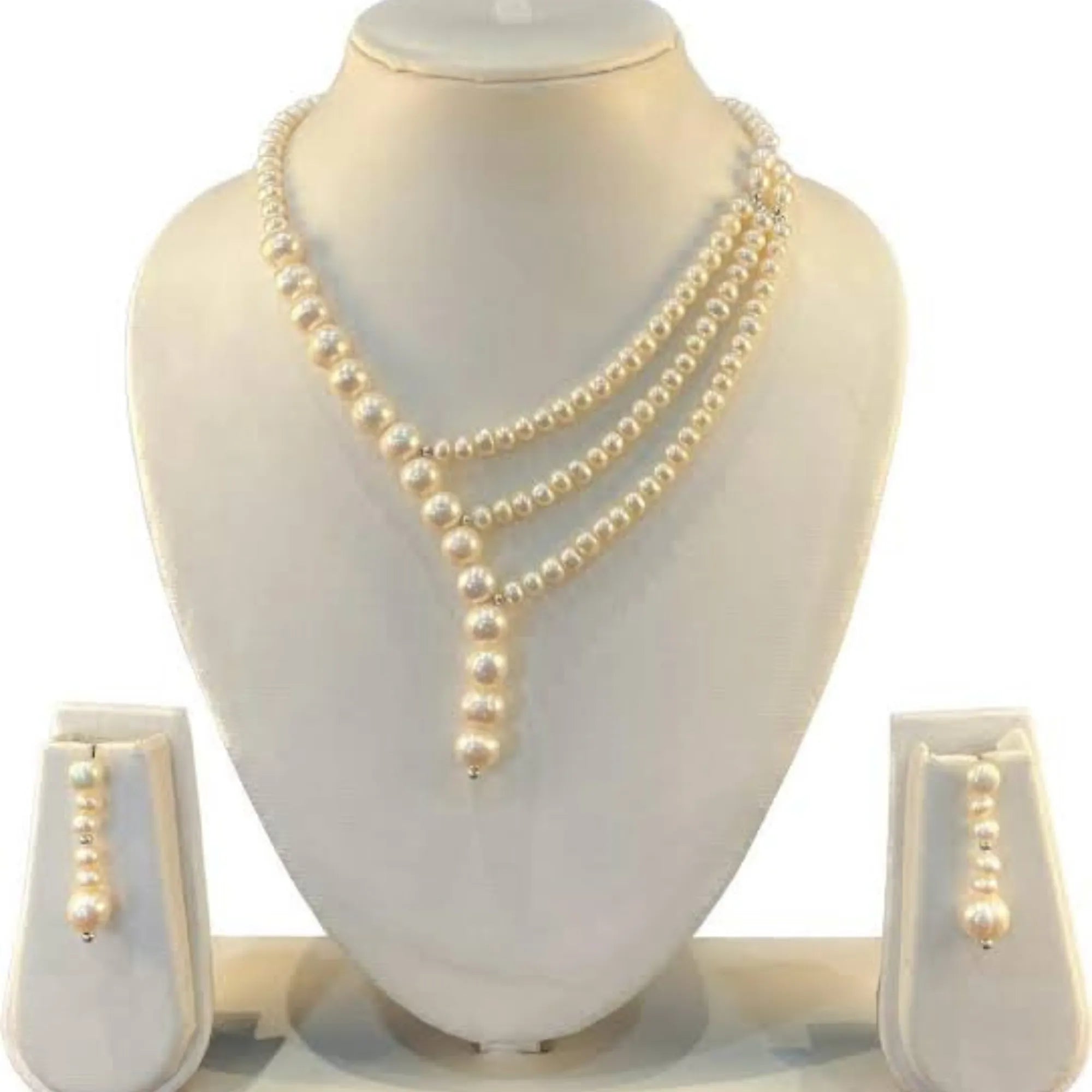 Graceful Layered Pearl Harmony Necklace Set