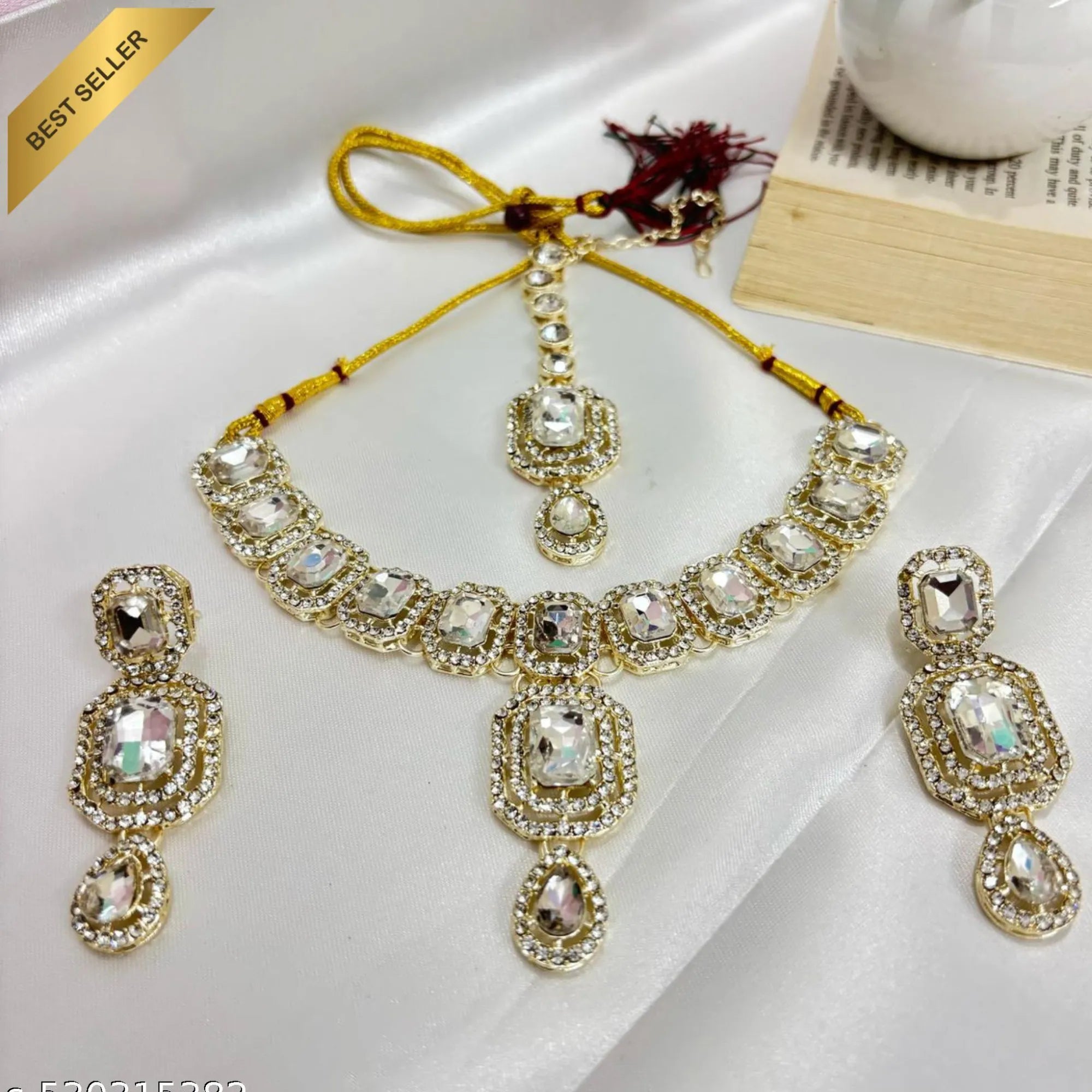 Royal Radiance Kundan Necklace Set with Stones