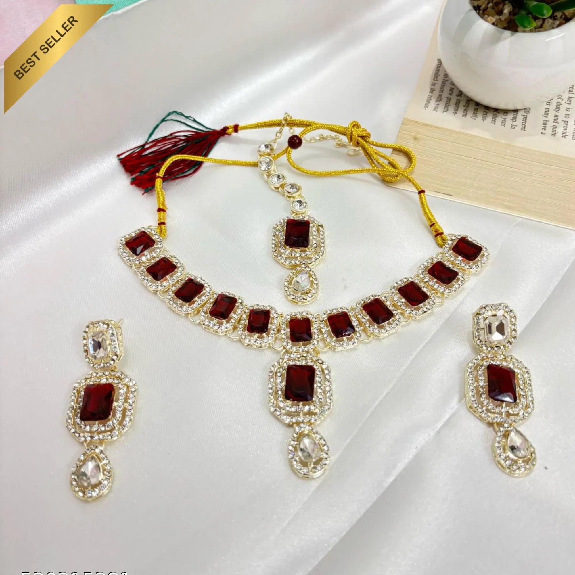 Royal Radiance Kundan Necklace Set with Stones
